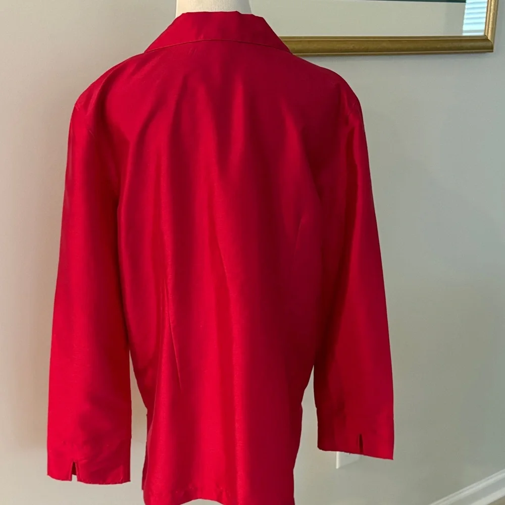Charter Club Scarlet Button-Up Blouse - Picture 5 of 7